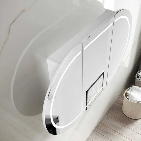 LED COOGEE Shaving Cabinet 1200x750mm Matte White (3 Colour Function)