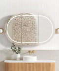 LED COOGEE Shaving Cabinet 1200mm Natural Oak (3 Colour Function)