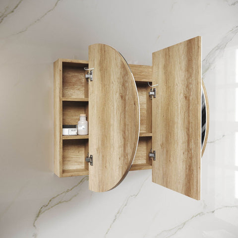 LED COOGEE Shaving Cabinet 1200x750mm Natural Oak (3 Colour Function)