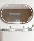 LED COOGEE Shaving Cabinet 1500mm Matte White (3 Colour Function)