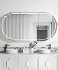 LED COOGEE Shaving Cabinet 1800mm Matte White (3 Colour Function)
