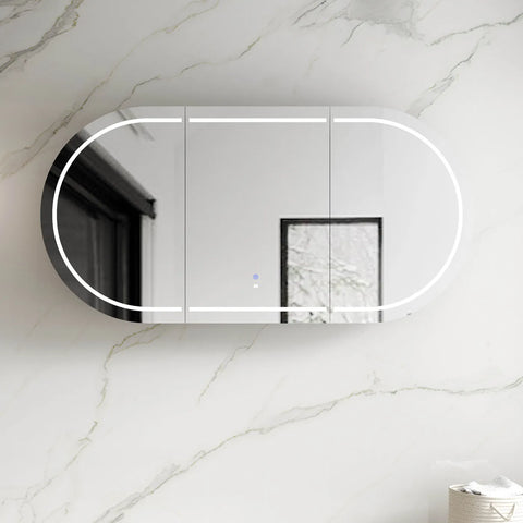 LED COOGEE Shaving Cabinet 1800x900mm Matte White (3 Colour Function)