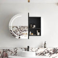 LED COOGEE Shaving Cabinet 900mm Natural Oak / Black Oak / Matte White (3 Colour Function)
