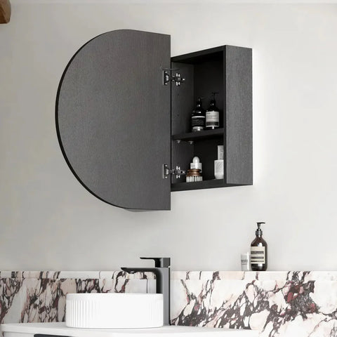LED COOGEE Shaving Cabinet 900mm Natural Oak / Black Oak / Matte White (3 Colour Function)