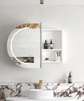LED COOGEE Shaving Cabinet 900mm Natural Oak / Black Oak / Matte White (3 Colour Function)