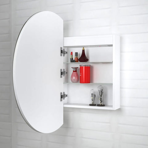 LED LONDON Shaving Cabinet 800mm Matte White (3 Colour Function)