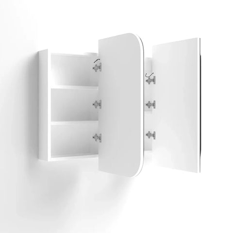 LED NEWPORT Shaving Cabinet 1200mm Matte White (3 Colour Function)