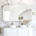 LED NEWPORT Shaving Cabinet 1500mm Matte White (3 Colour Function)