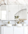 LED NEWPORT Shaving Cabinet 1500mm Matte White (3 Colour Function)