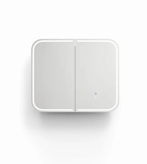 LED NEWPORT Shaving Cabinet 900x750mm Matte White (3 Colour Function)