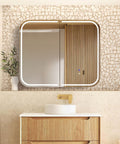 LED NEWPORT Shaving Cabinet 900x750mm Natural Oak - Premium Edition