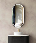 LED NOOSA Shaving Cabinet 900mm Black Oak (3 Colour Function)