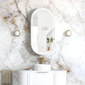 LED NOOSA Shaving Cabinet 900mm Matte White (3 Colour Function)