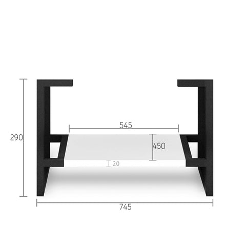 Boston Matte White Leg Vanity Parts Otti Australia 750mm  