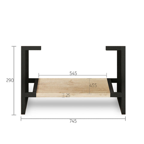 Byron Natural Oak Leg Vanity Parts Otti Australia 750mm  