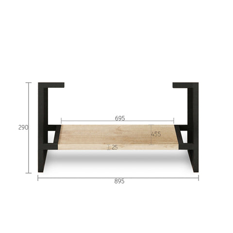 Byron Natural Oak Leg Vanity Parts Otti Australia 900mm  