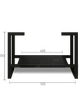 Byron Black Oak Leg Vanity Parts Otti Australia 600mm  