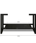 Byron Black Oak Leg Vanity Parts Otti Australia 900mm  