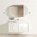 Laguna Satin White Single Basin Vanity Vanity Otti Australia 1200mm Quartz Stone Pure White-20mm Above Counter