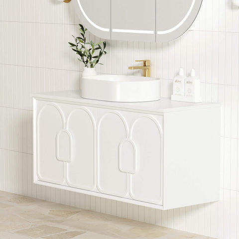 Laguna Satin White Single Basin Vanity