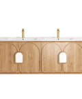 Laguna Natural American Oak Ceramic Top Double Basin Vanity Vanity Otti Australia 1500mm  