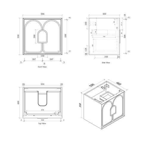 Laguna Satin White Single Basin Vanity