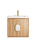 Laguna Natural American Oak Ceramic Top Single Basin Vanity Vanity Otti Australia 600mm  