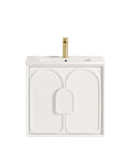 Laguna Satin White Ceramic Top Single Basin Vanity Vanity Otti Australia 600mm  