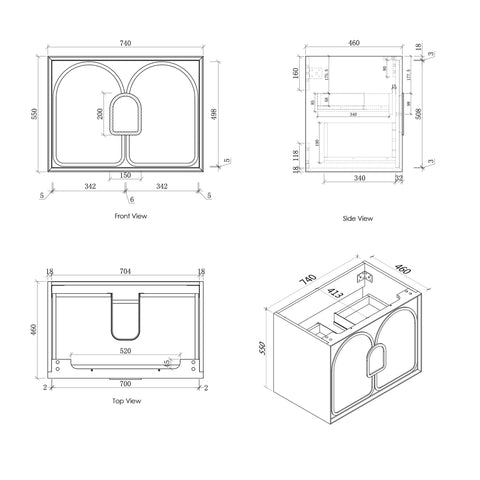 Laguna Satin White Single Basin Vanity