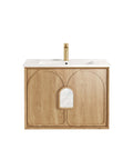 Laguna Natural American Oak Ceramic Top Single Basin Vanity Vanity Otti Australia 750mm  