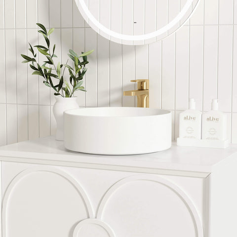 Laguna Satin White Single Basin Vanity