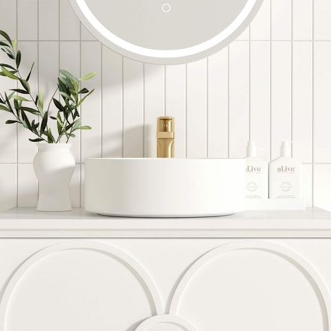 Laguna Satin White Single Basin Vanity