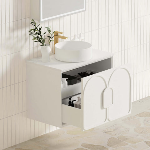 Laguna Satin White Single Basin Vanity