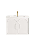 Laguna Satin White Ceramic Top Single Basin Vanity Vanity Otti Australia 750mm  