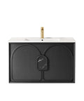 Laguna Black American Oak Ceramic Top Single Basin Vanity Vanity Otti Australia 900mm  