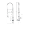 Hafele Mixer Tap Chrome Gooseneck Dual Sprayer Style: Flexible Gooseneck Material: Brass Colour: Chrome Features: Polished finish5 Star WELS Water Rating (5.5L/min)Ceramic cartridge typePull out spray hoseDual spray function Dimensions: Spout height: 116m