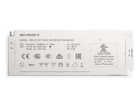 L&S MEC System Driver 60-72W. To suit 24V components
