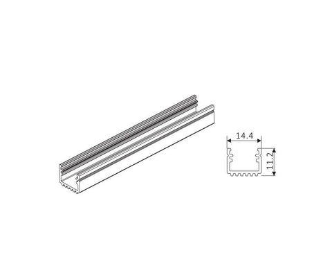 L&S Malindi Meccano Aluminium Profile. For use with Flexible Strip Reel.
