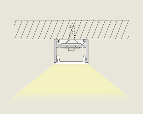 L&S MEC 1 & 2 Aluminium Profile for Flexible Strip Reel. Length 1500mm