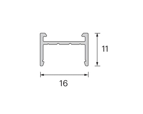 L&S MEC 1 & 2 Aluminium Profile for Flexible Strip Reel. Length 1500mm