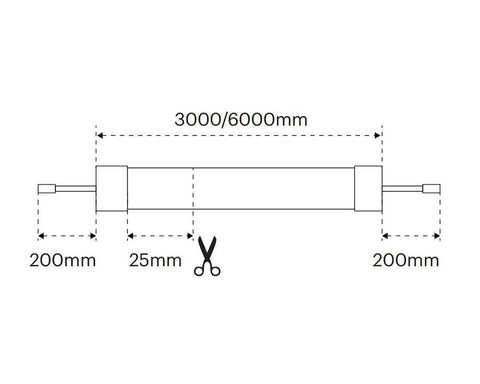 L&S LED Mini Octopus Flexible Strip Reel. Width: 6mm Length: 6000mm. 24 Volt. Natural White (4000K)