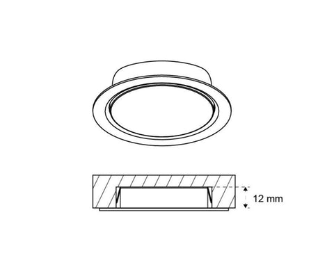 L&S LED 24V Nube Round Emotion Downlight Colour: Warm & Natural