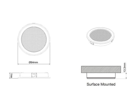 L&S LED 24V Sunny LS Round Downlight. Colour: Cool White