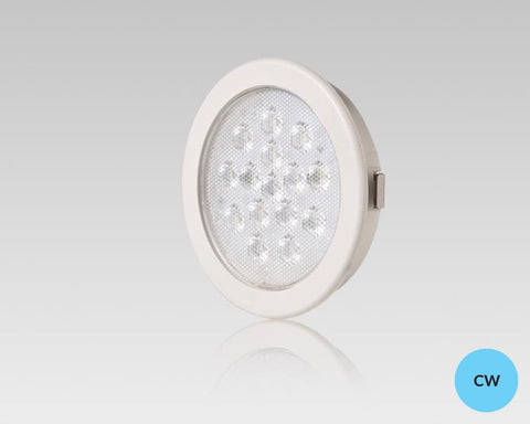 L&S LED 24V Sunny LS Round Downlight. Colour: Cool White (6000K). Diameter: 64mm. Hole Size: 58mm. White Finish.