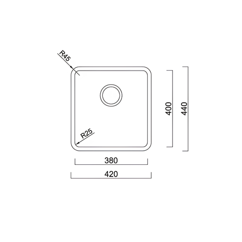 Lago NL100 Single Bowl Kitchen Sink