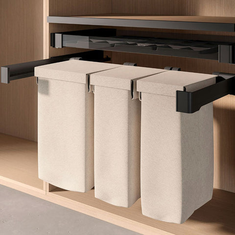 Kesseböhmer Conero Laundry Hamper Pull-Out Set in black