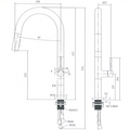 BEN005 – Bentlee Kitchen Mixer – Chrome sketch