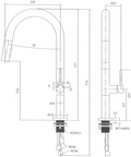 BEN005 – Bentlee Kitchen Mixer – Chrome sketch