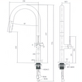BEN005BN – Bentlee Kitchen Mixer – Brushed Nickel sketch