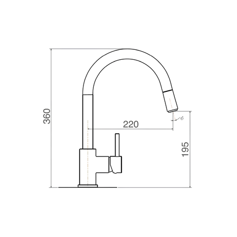 Lucia SK5 Goose Side Lever Mixer